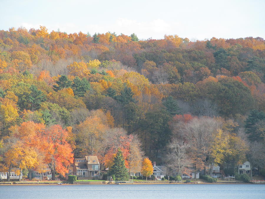 Lakefront Autumn Photograph by Loretta Pokorny