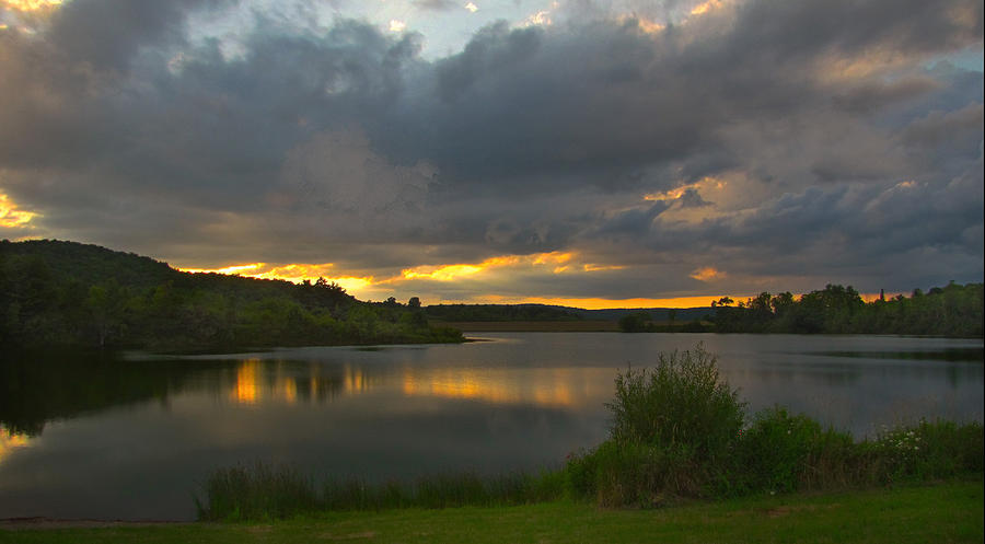 Lakeside Sunset Photograph