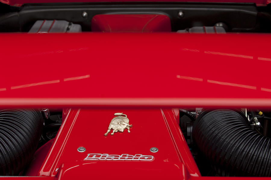 Lamborghini Diablo Engine Photograph by Jill Reger