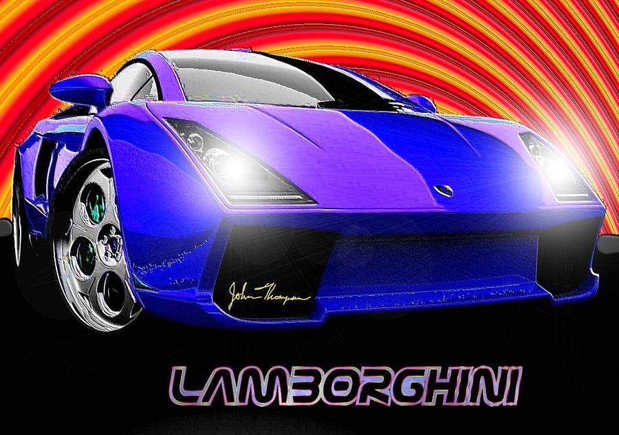 Car Digital Art - Lamborghini Gallardo by John Thompson