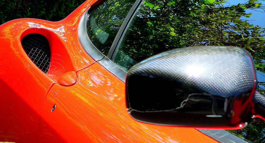 Lamborghini Mirror and Intake Photograph by Jeff Lowe