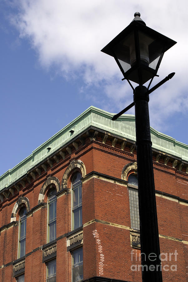 LAMPPOST AND VICTORIAN BUILDING Saint John New Brunswick Photograph by John  Mitchell