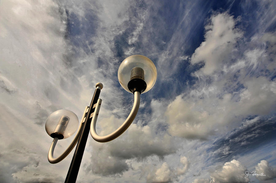 Lamppost Honors the Sky Photograph by Joe Bonita