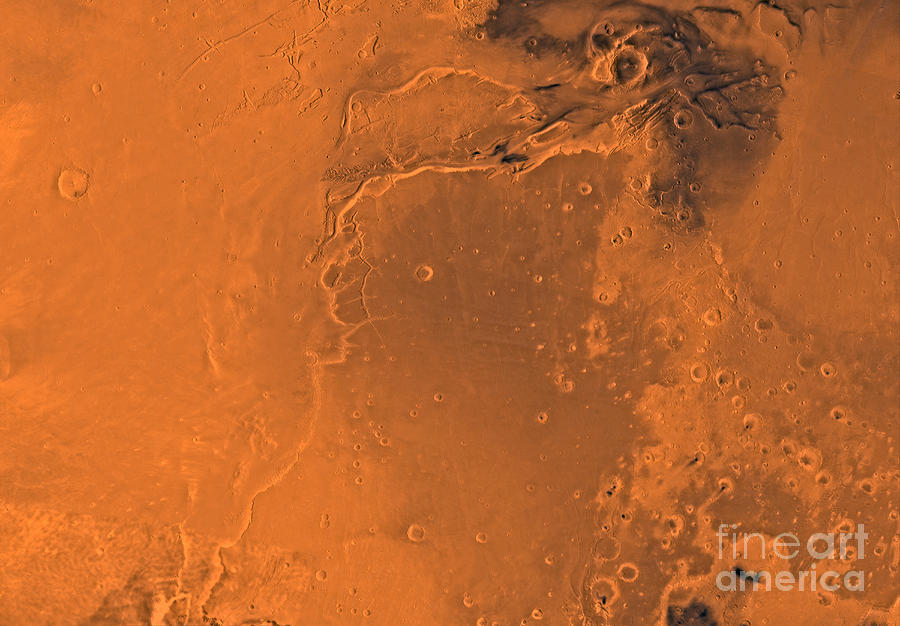 Lanae Palus Region Of Mars Photograph by Stocktrek Images