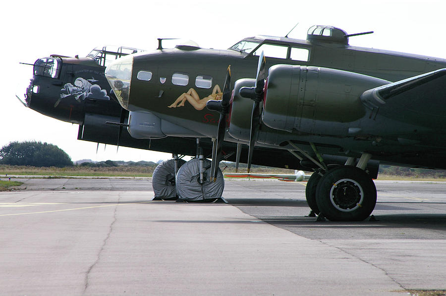 Lancaster and B-17G Photograph by Tim Beach