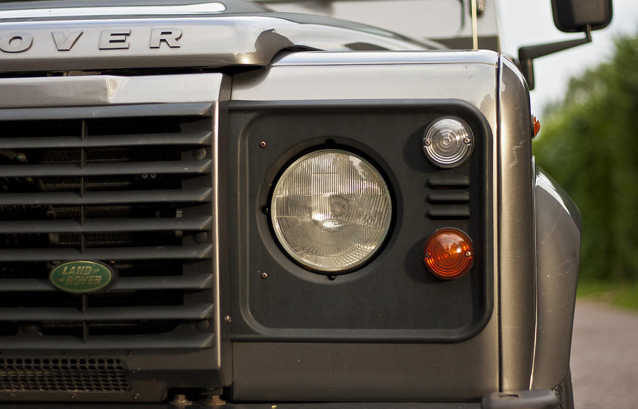 Car Photograph - Land Rover Front Close Up by Georgia Clare