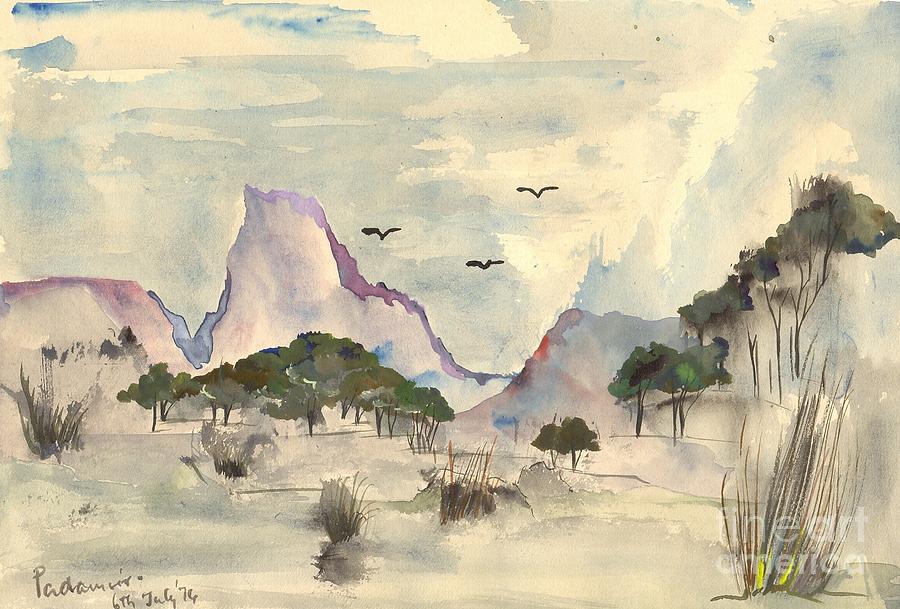 Landscape 74- 22 Painting by Padamvir Singh