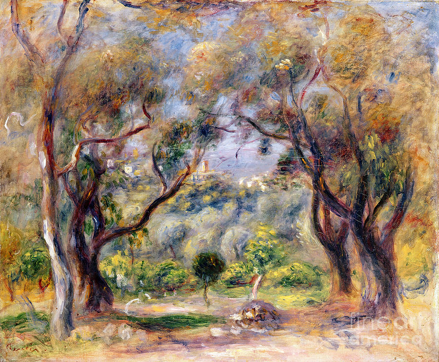Pierre Auguste Renoir Painting - Landscape at Cagnes by Pierre Auguste Renoir
