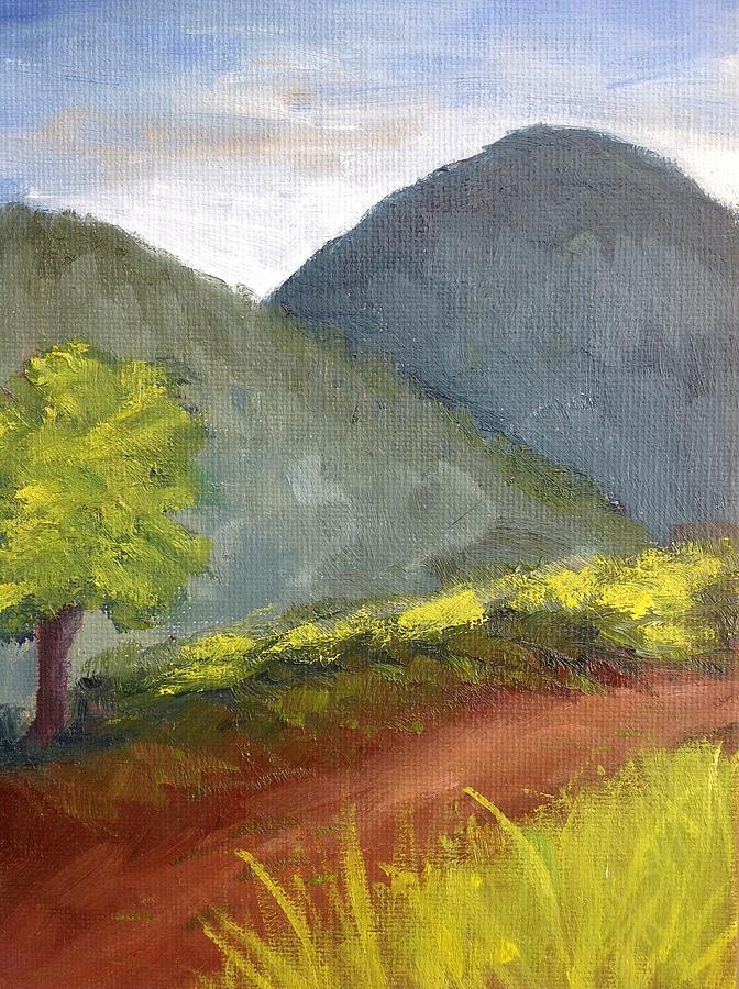 Landscape Painting - landscape little tree II by Patricia Cleasby