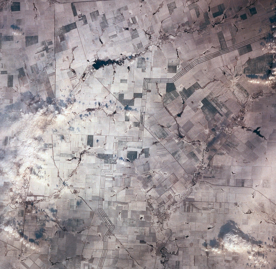 Space Photograph - Landscape On Earth Viewed From A Satellite by Stockbyte