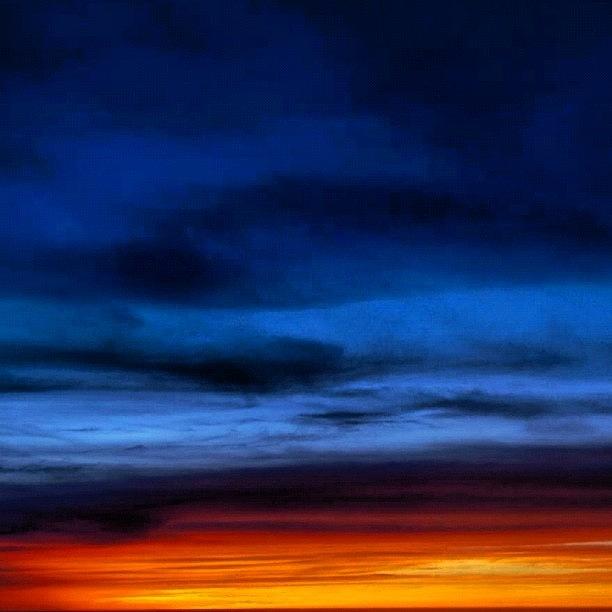 Sunset Photograph - #landscape #sun #sunset #sky #clouds by Carolyn Ferris