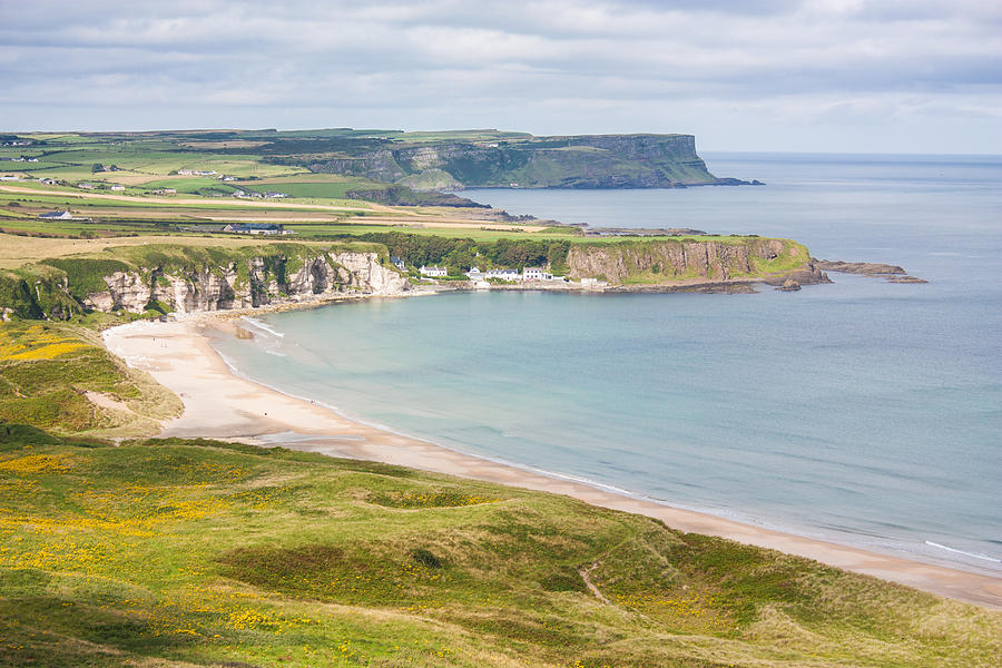 Landscape view of White Park Bay Photograph by Semmick Photo