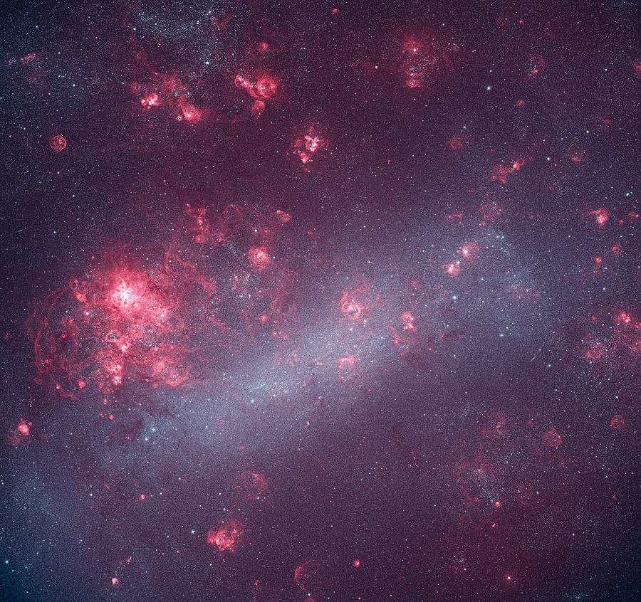 Space Photograph - Large Magellanic Cloud by Celestial Image Co.