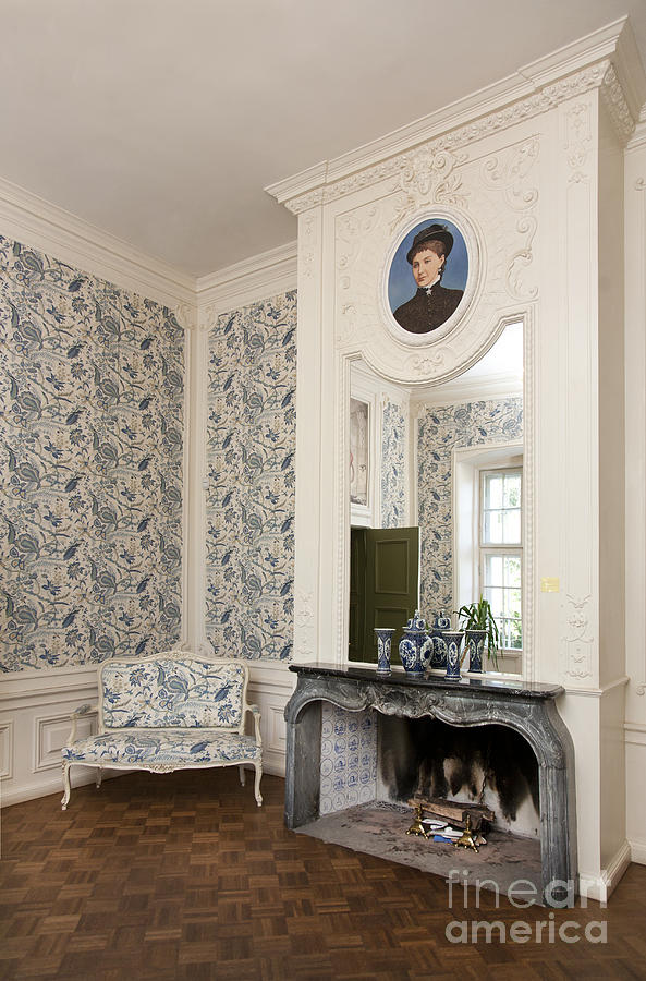 Large Mirror Over A Fireplace Photograph by Jaak Nilson