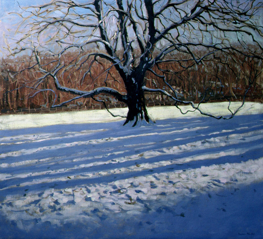Winter Painting - Large Tree by Andrew Macara
