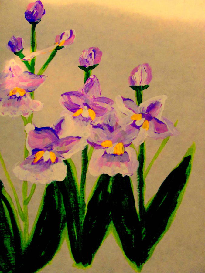 Flower Painting - Larkspur by Amy Bradley