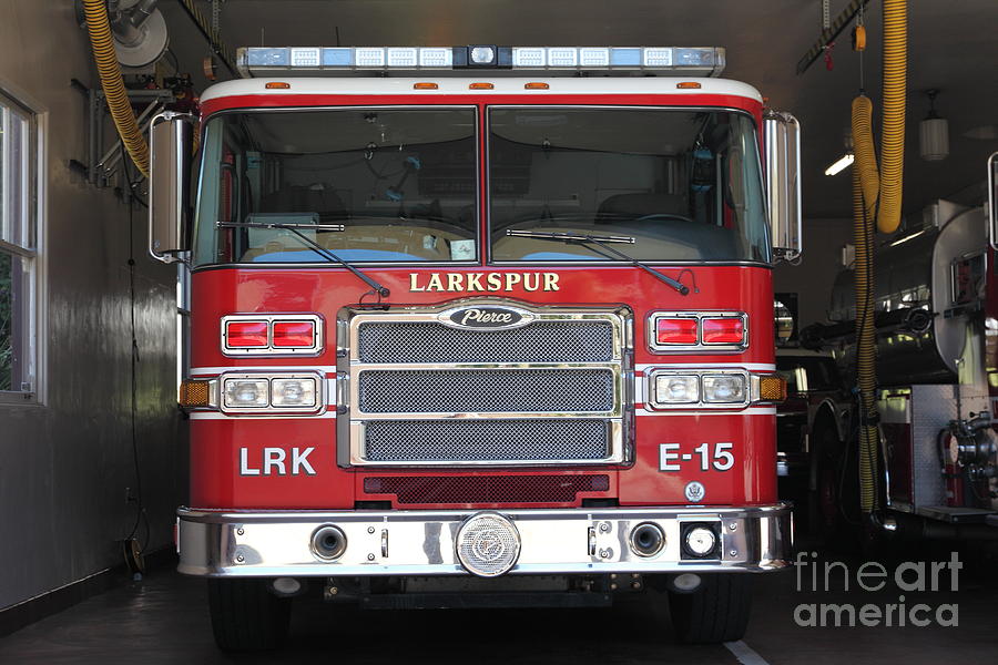 Larkspur Fire Department Fire Engine - Larkspur California - 5D18474 Photograph by Wingsdomain Art and Photography