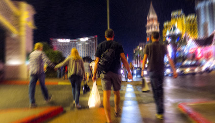 Las Vegas Night Walkers Photograph by Susan Stone