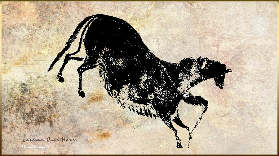 Lascaux Horse 2vB Digital Art by Asok Mukhopadhyay