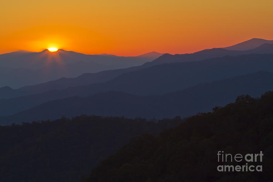 Last Light over the Smokies Photograph by Dennis Hedberg
