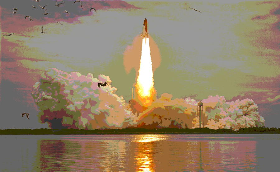 Last Mission Atlantis Blastoff Photograph by Padre Art