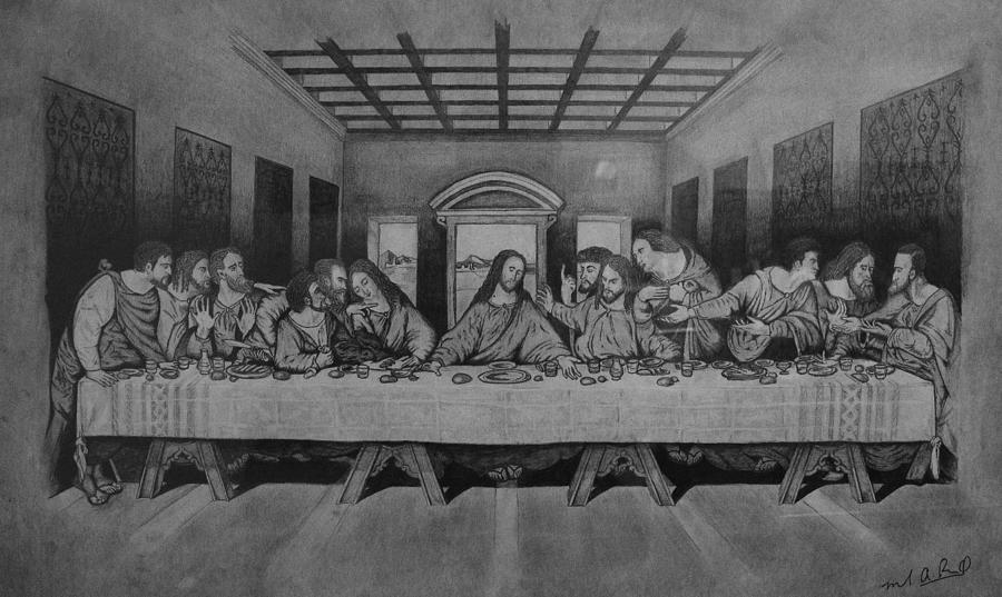 Leonardo Da Vinci Mixed Media - Last Supper by Miguel Rodriguez