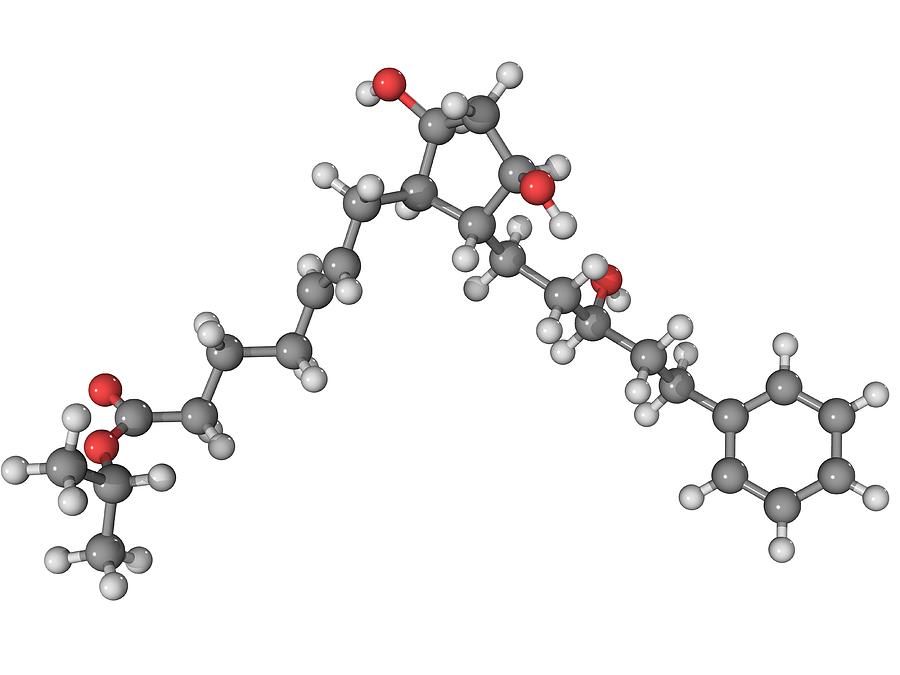 Molecular Photograph - Latanoprost Glaucoma Drug Molecule by Laguna Design