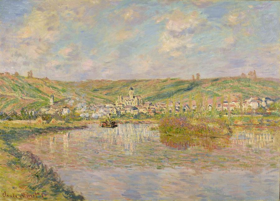 Claude Monet Painting - Late Afternoon - Vetheuil by Claude Monet