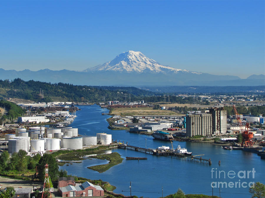 Late Summer Afternoon - Port of Tacoma Photograph by Sean Griffin
