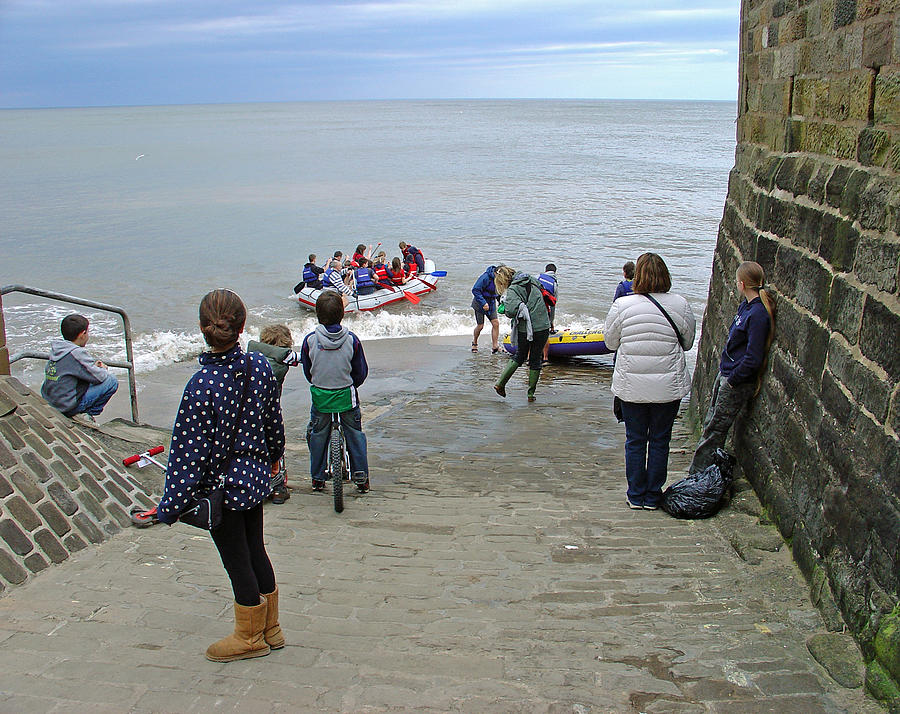 Launching The Boats Photograph by Rod Johnson