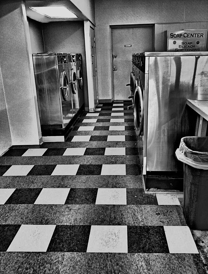 Black And White Photograph - Laundry Darks by Jimmy Ostgard