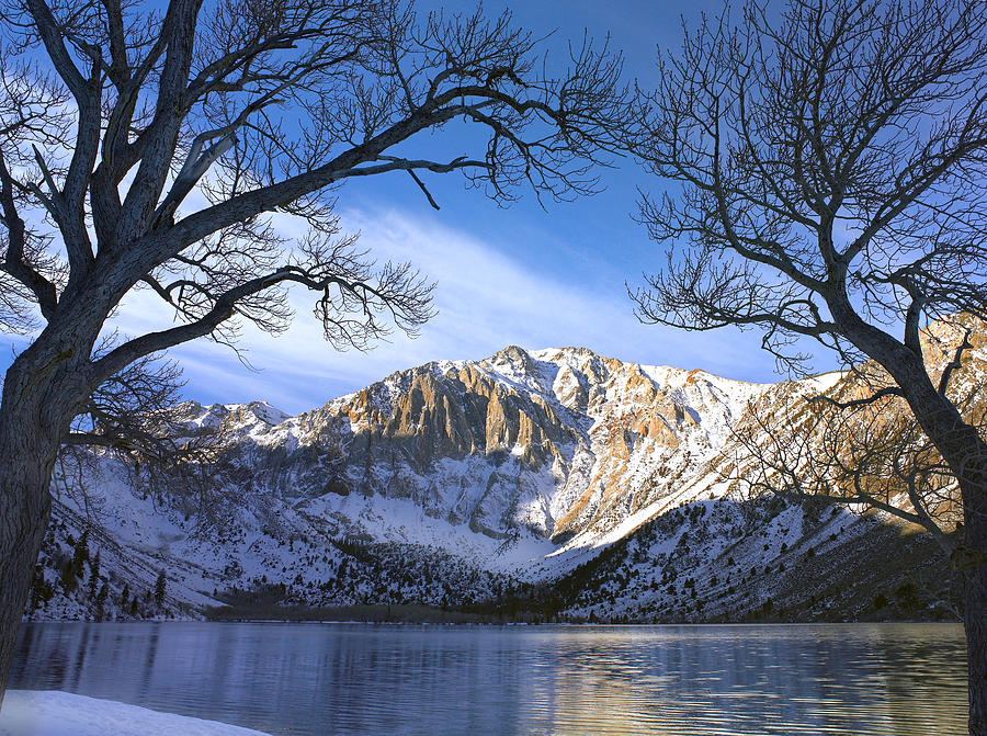 Laurel Mountain And Convict Lake Framed Photograph by Tim Fitzharris