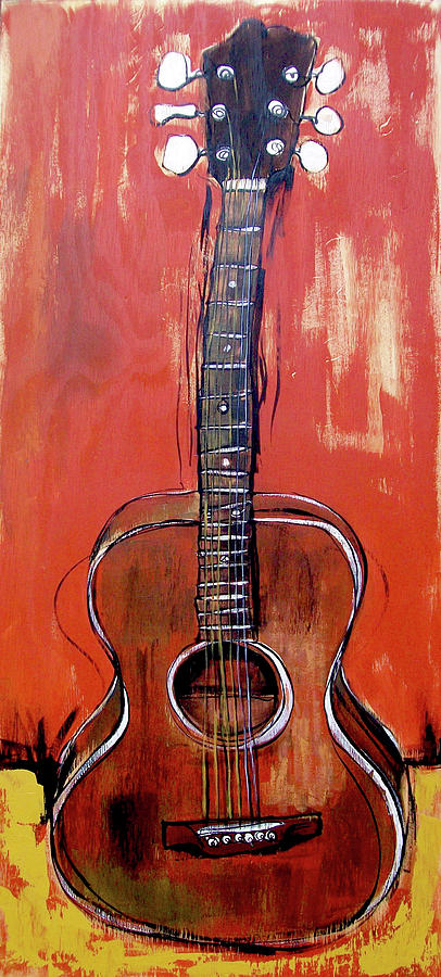 Laurelyns Guitar Painting by John Gibbs