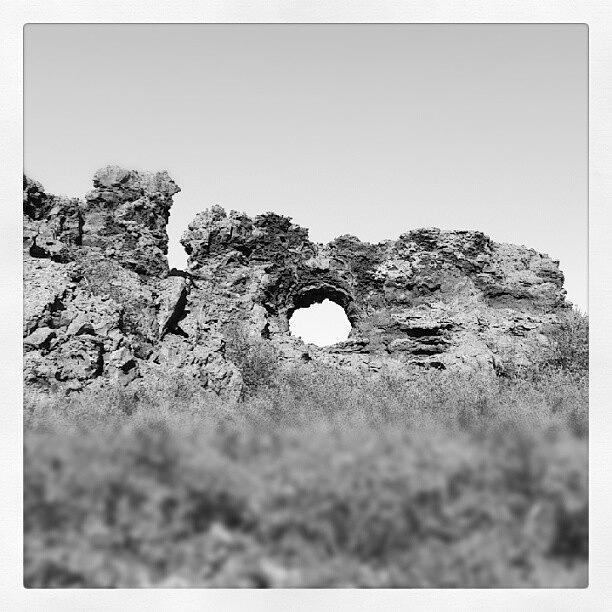 Black And White Photograph - Lava Formation by Lesley Power