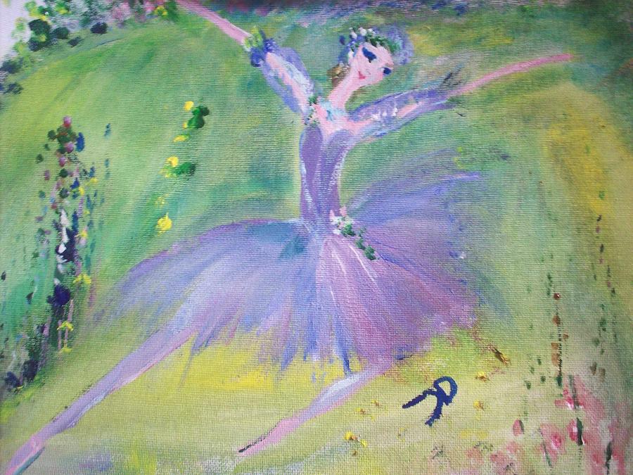 Lavender Ballerina Painting by Judith Desrosiers
