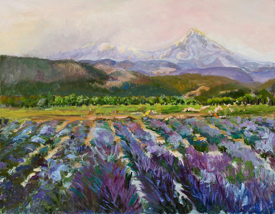 Lavender Fields Painting by Carol Jacquet | Fine Art America