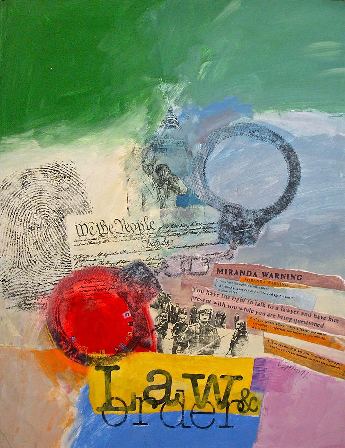 Law And Order Painting by Cliff Spohn