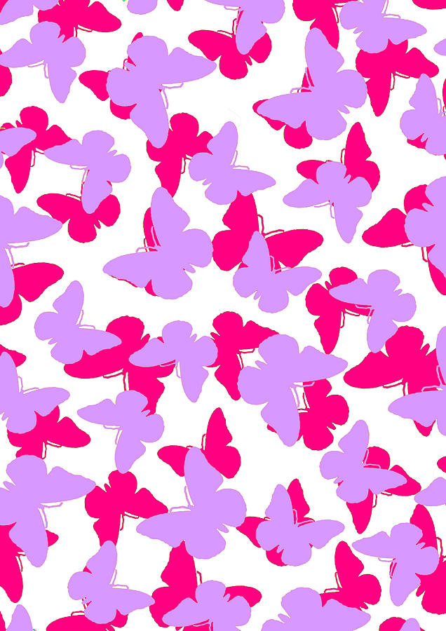 Butterfly Digital Art - Layered Butterflies  by Louisa Knight