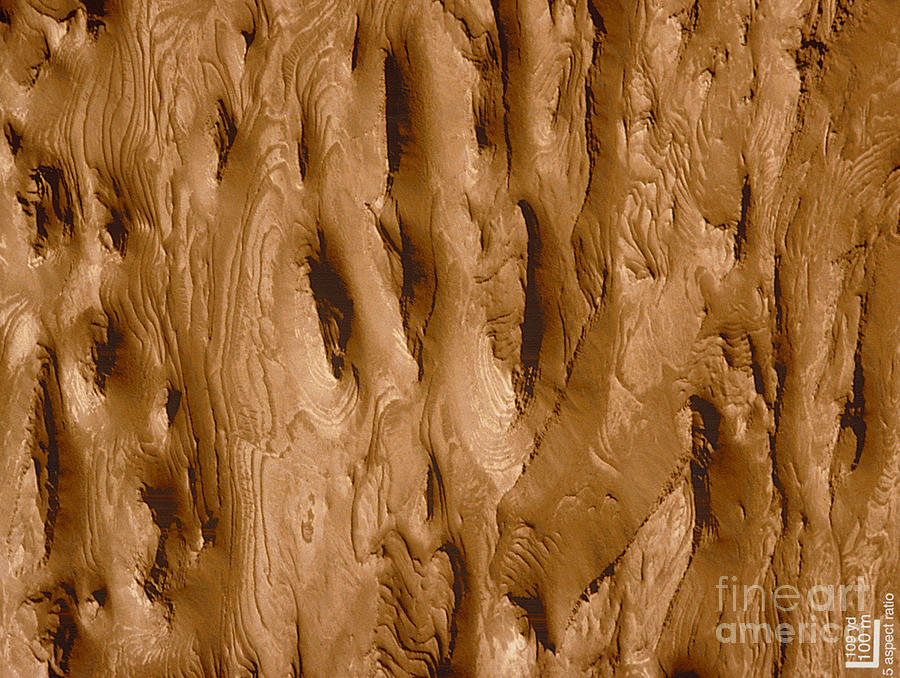 Layered Outcrops On Mars Photograph by NASA/JPL-Caltech