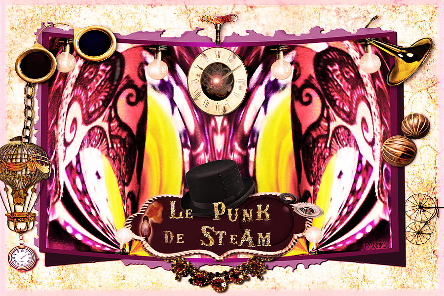 Le Punk de Steam Digital Art by Paula Ayers