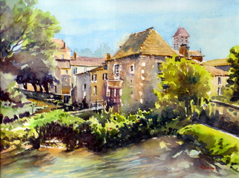 Moulin Painting - le vieux moulin de Saint Jean de Cole by Alain Deschamps
