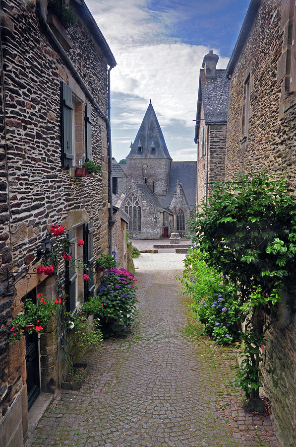 Flower Photograph - Leading to the Church Provence France by Dave Mills
