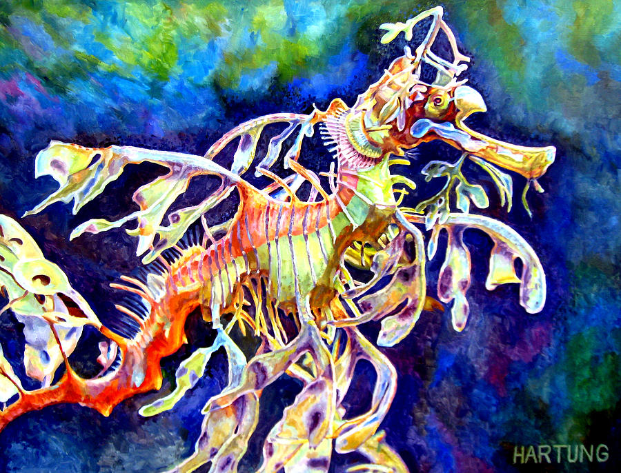 Nature Painting - Leafy Sea Dragon by Mark Hartung