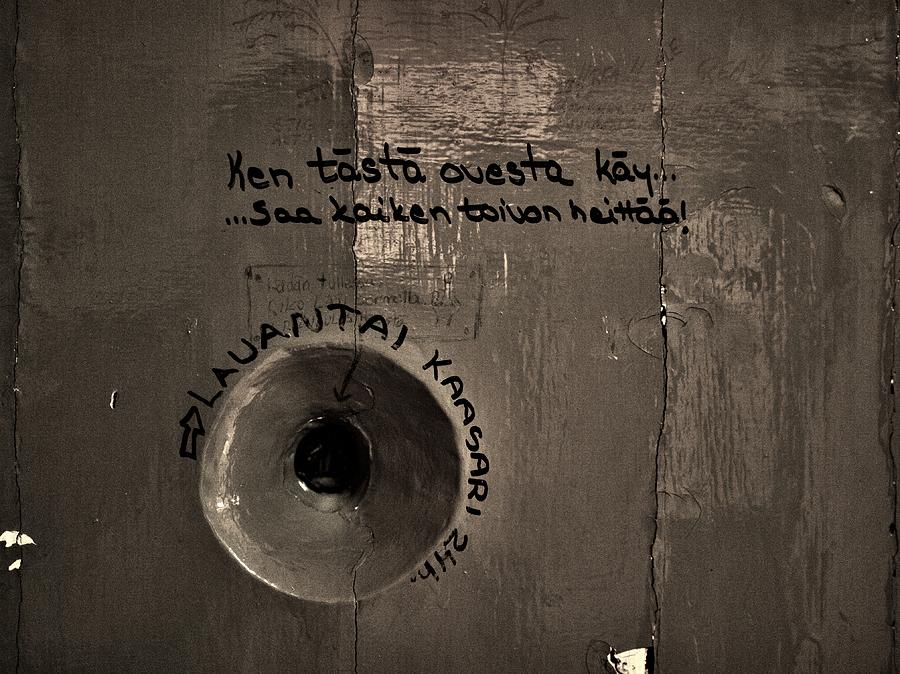 2012 Photograph - Leave all the hope behind by Jouko Lehto