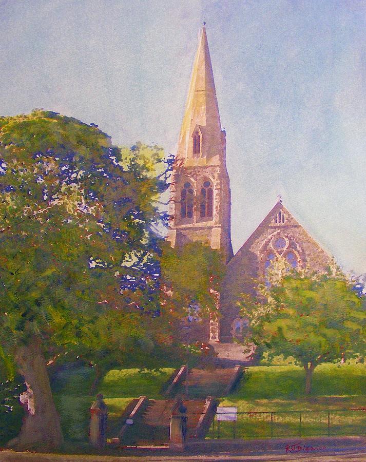 Leckie Memorial  Church  Peebles Scotland Painting by Richard James Digance