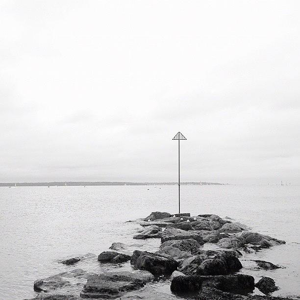 Black And White Photograph - Lee-on-solent Beach by Marc Gascoigne