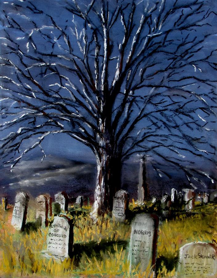 Cemetary Painting - Left Alone by Jack Skinner