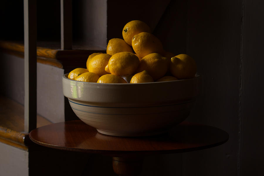 Fruit Photograph - Lemon Bowl by Wayne Stacy
