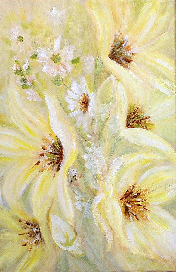 Lemon Chiffon Painting by Jo Smoley