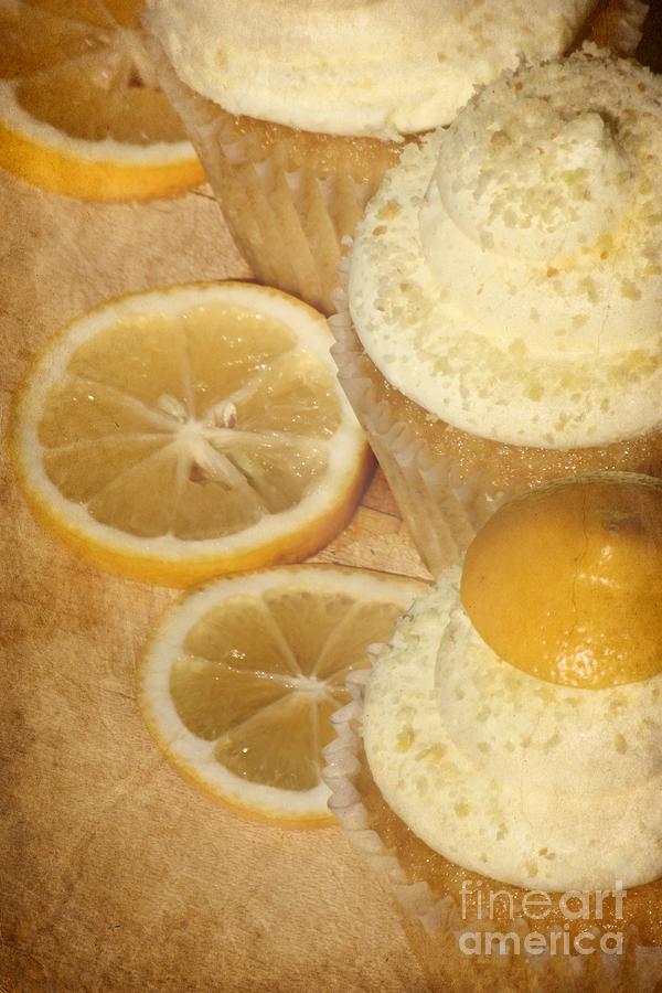 Vintage Photograph - Lemon Cupcakes by Sophie Vigneault